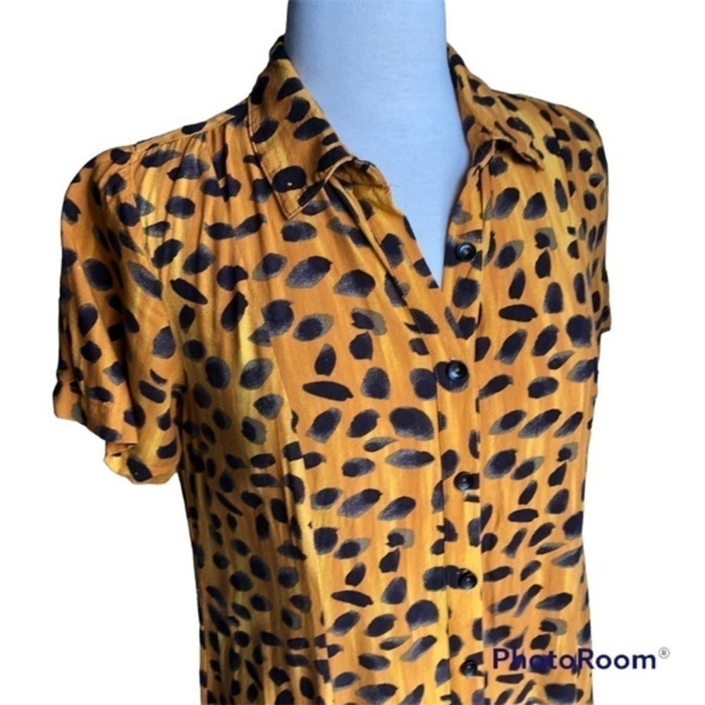Anthropologie | porridge Vianne maxi animal print button front dress 6 - Picture 6 of 14